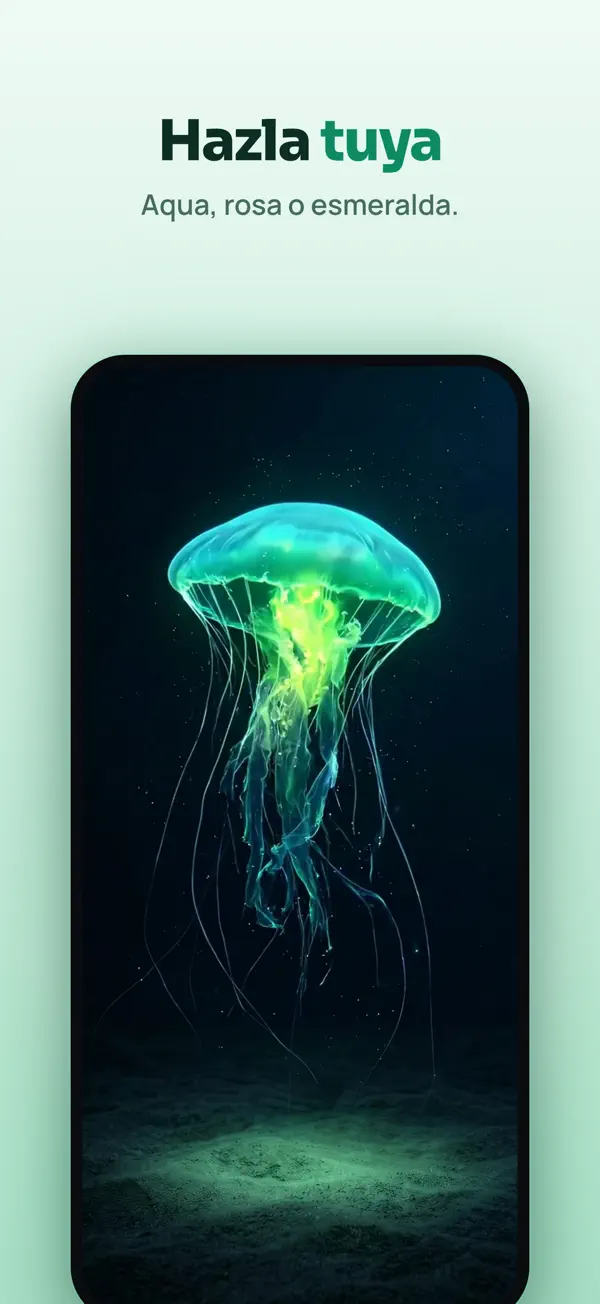 Tema de medusa emerald en la pantalla de sesión de Kegelia